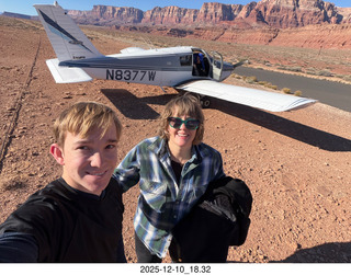 420 a2q. Utah backcountry - Road Crossing airstrip - N8377W - Tyler and Heather