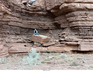 397 a2q. Utah - Hidden Splendor hike - heather on rock