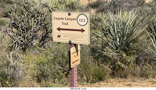 Scottsdale - Granite Mountain Hike - Coyote Canyhon sign