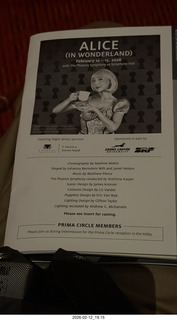 Ballet Arizona - Alice in Wonderland program