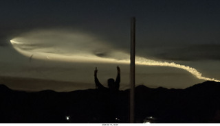 Arizona Flying Circus - night - Elon Musk launch contrail