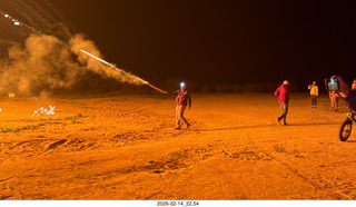 Arizona Flying Circus - night - Christmas trees on fire - flamethrower