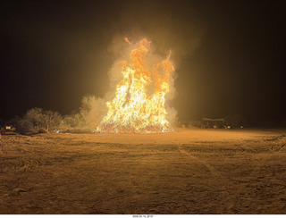 Arizona Flying Circus - night - Christmas trees on fire