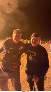 Arizona Flying Circus - night - Christmas trees on fire - Adam - Tyler - Mo