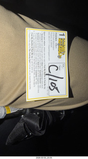parking spot card