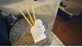 Julius Caesar stab-in-the-back pencil holder