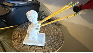Julius Caesar stab-in-the-back pencil holder
