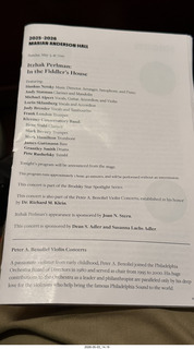 Philadelphia - Kimmel Center - Itzhak Perlman - In a Fiddler's House program