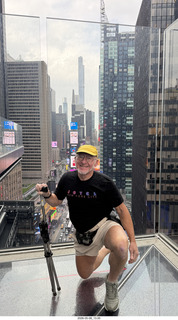 New York City - One Times Square glass floor + Adam