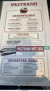 New York City - Carnegie Diner & Cafe menu