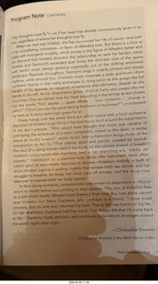New York City Opera - La Traviata program